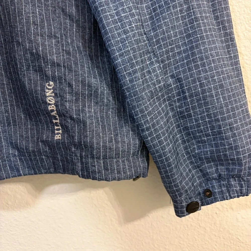 Billabong Windbreaker Jacket Blue Zip Up Hooded Lightweight Size Small - Picture 7 of 9
